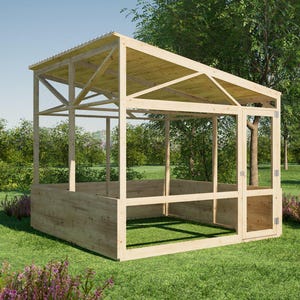 Quail Aviary Plans 10x10: DIY Bird Cage Woodworking (PDF Download)
