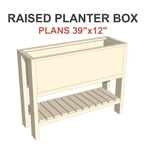 DIY Raised Planter Box Plans: 39x12 Garden Bed (PDF)