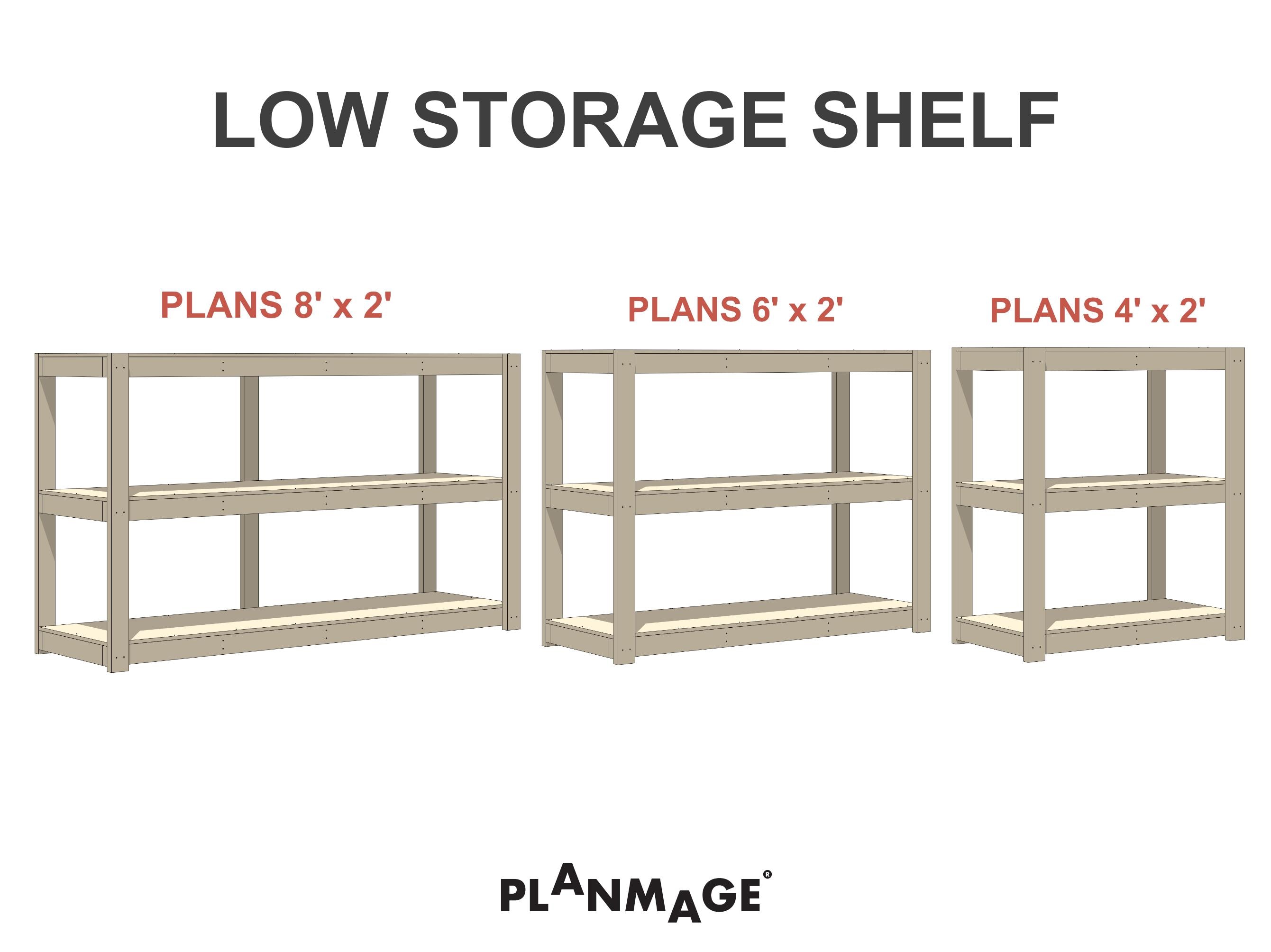 Simple Storage Plan Low Storage Shelf Plans Bundle 2 - DIY Modular Shelves Download - Etsy