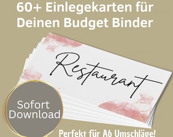 60+ cover sheets for your budget binder - this is how the savings challenge can begin! RD01