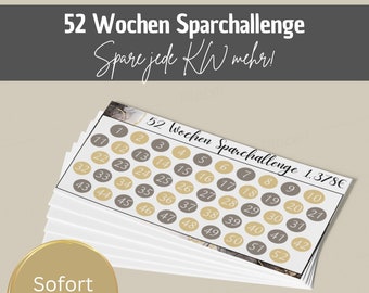 52 week savings challenge is the perfect annual challenge for your budget planner! EL01
