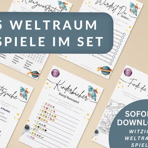 Weltraum Geburtstag Spiele Set Astronauten Geburtstag Spielidee Weltall Geburtstag Spiele Astronaut Party Kindergeburtstag Deko 5 Spielideen