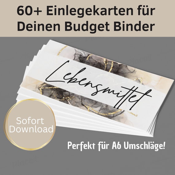 60+ Deckblätter für Deinen Budget Binder - So kann die Sparchallenge beginnen! EL01