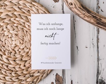 Card "I don't have to finish what I start!" | Manifesting Generator Human Design | Greeting Card | Postcard | Gift card