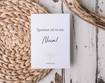 Card "Spontaneously it's No!" | Human Design Spleen Authority| Greeting Card | Postcard | Gift Card | Art print | Potential map