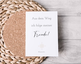 Map "Out of the way, I follow my joy" | Human Design Generator Strategy | Greeting Card | Postcard | Gift Card | Potential map