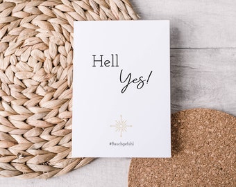 Card "Hell Yes!" | Human Design Generator gut feeling | Greeting Card | Postcard | Gift Card | Potential map