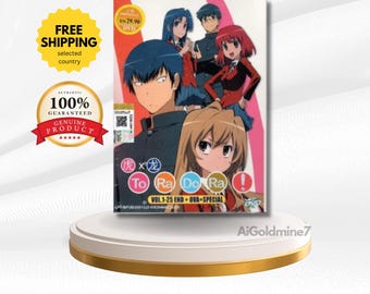 Toradora animé en DVD ! Série télévisée complète (fin 1-25) + OAV + version anglaise spéciale, doublée pour toutes les régions, toute neuve scellée (Tigre X Dragon)