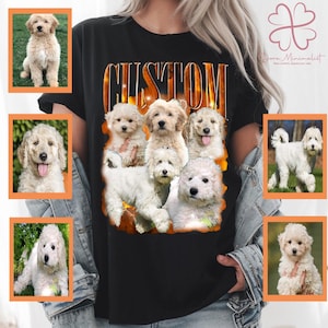 CUSTOM Dog Bootleg Shirt, Personalized Pet Tee, Custom Photo Retro Vintage 90s Graphic, Bootleg Rap Dog Shirt, Custom Dog Design Tshirt,P12