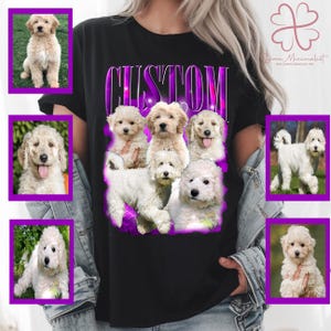 CUSTOM Retro Dog Bootleg Shirt, Personalized Pet Tee, Custom Photo Vintage 90s Graphic, Bootleg Rap Dog Shirt, Custom Dog Design Tshirt,P12