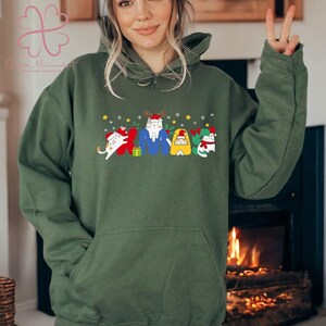 Funny Christmas Cats Sweatshirt: Family Holiday Shirt