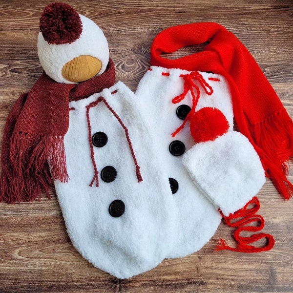 Snowman newborn outfit. Christmas photo props
