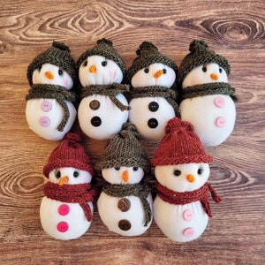 Tiny stuffed snowman/ Newborn photo props