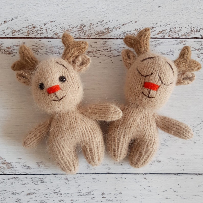 PDF Deer toy knitting pattern. PDF. Amigurumi tutorial. Animal knitting pattern. Baby toy knitting pattern. image 1