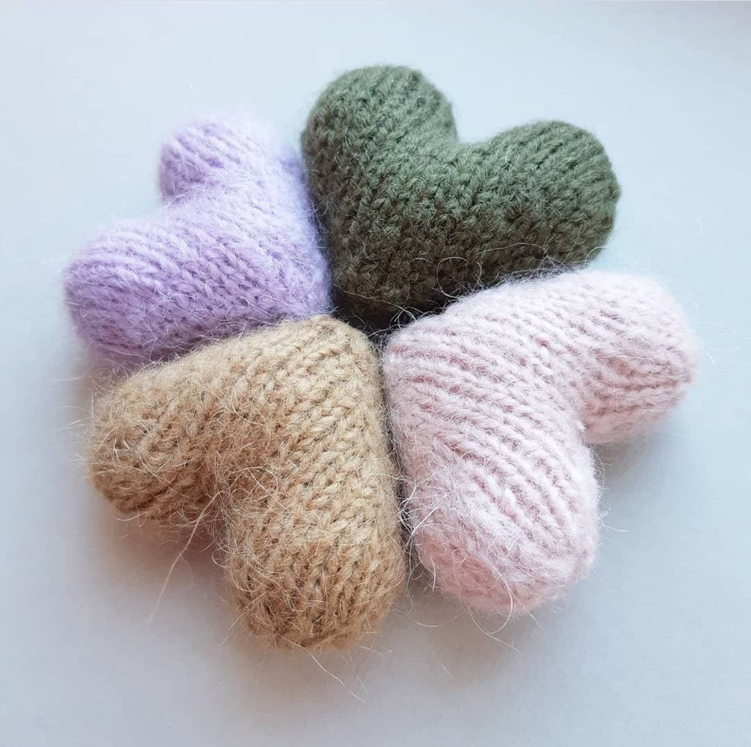 Heart Knitting Pattern PDF Valentine s Day Small Heart Tutorial Etsy