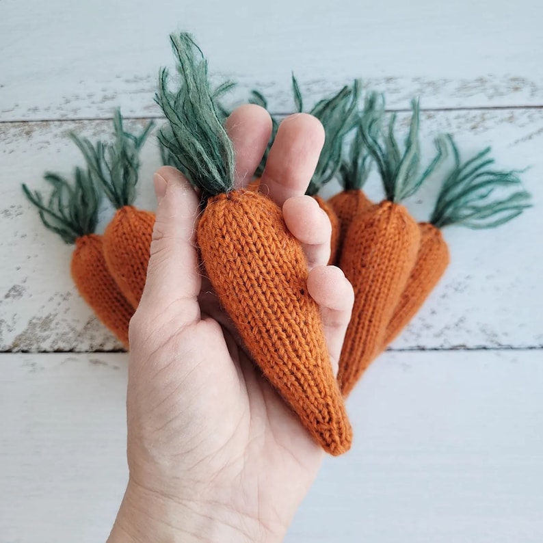 PDF Carrot Knitting Pattern. Knitting Vegetables. Easter Etsy