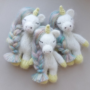 Knitted Unicorn Toy Pattern: Amigurumi Animal (PDF)
