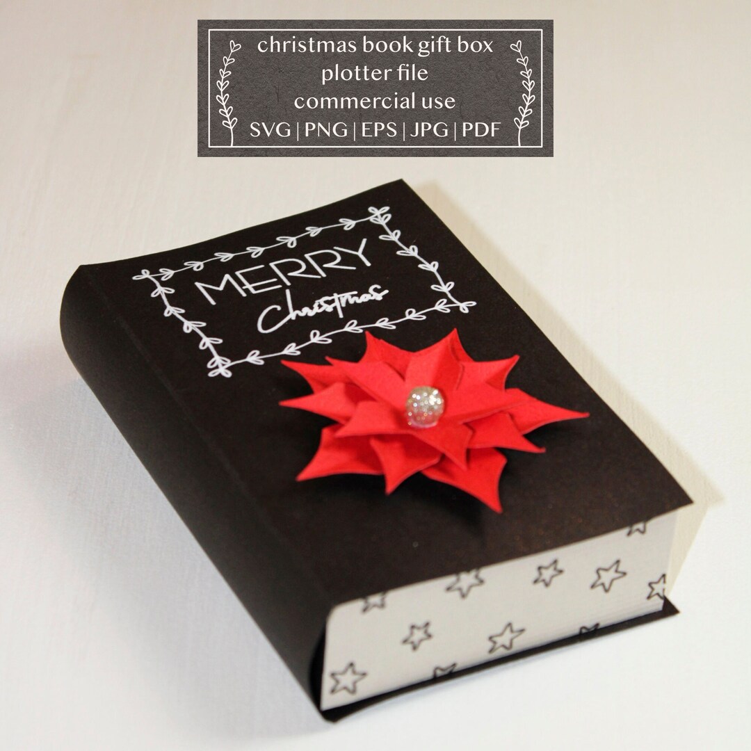 Christmas Book Gift Box Plotter File Create a Magical Gift Box for the
