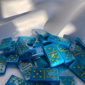 Customisable Domino Set - Resin Domino Set - Handmade Domino Set - Games - Handmade - Gift - Personalised Domino - Board Games