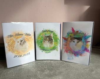 Impfpasshülle personalisiert mit Foto - Katze, Hund, Kaninchen, Frettchen