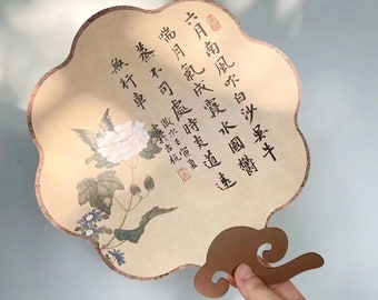 Personalized Chinese Calligraphy On Hand Written Fan