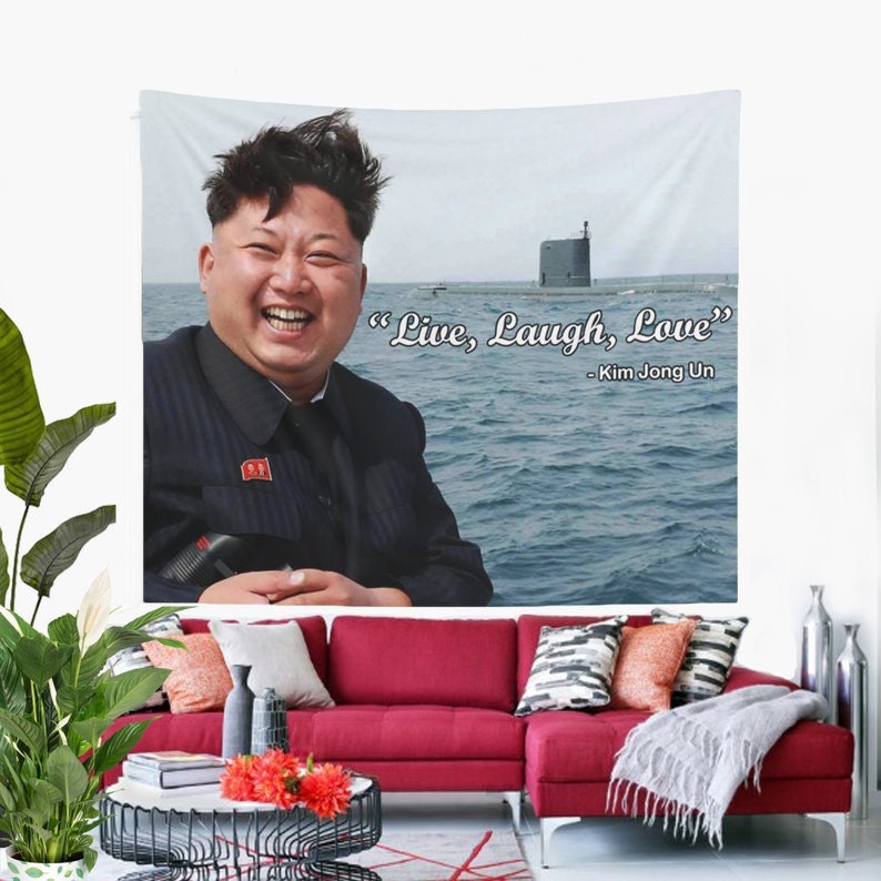 Kim jong un live laugh love tapestry hotsell
