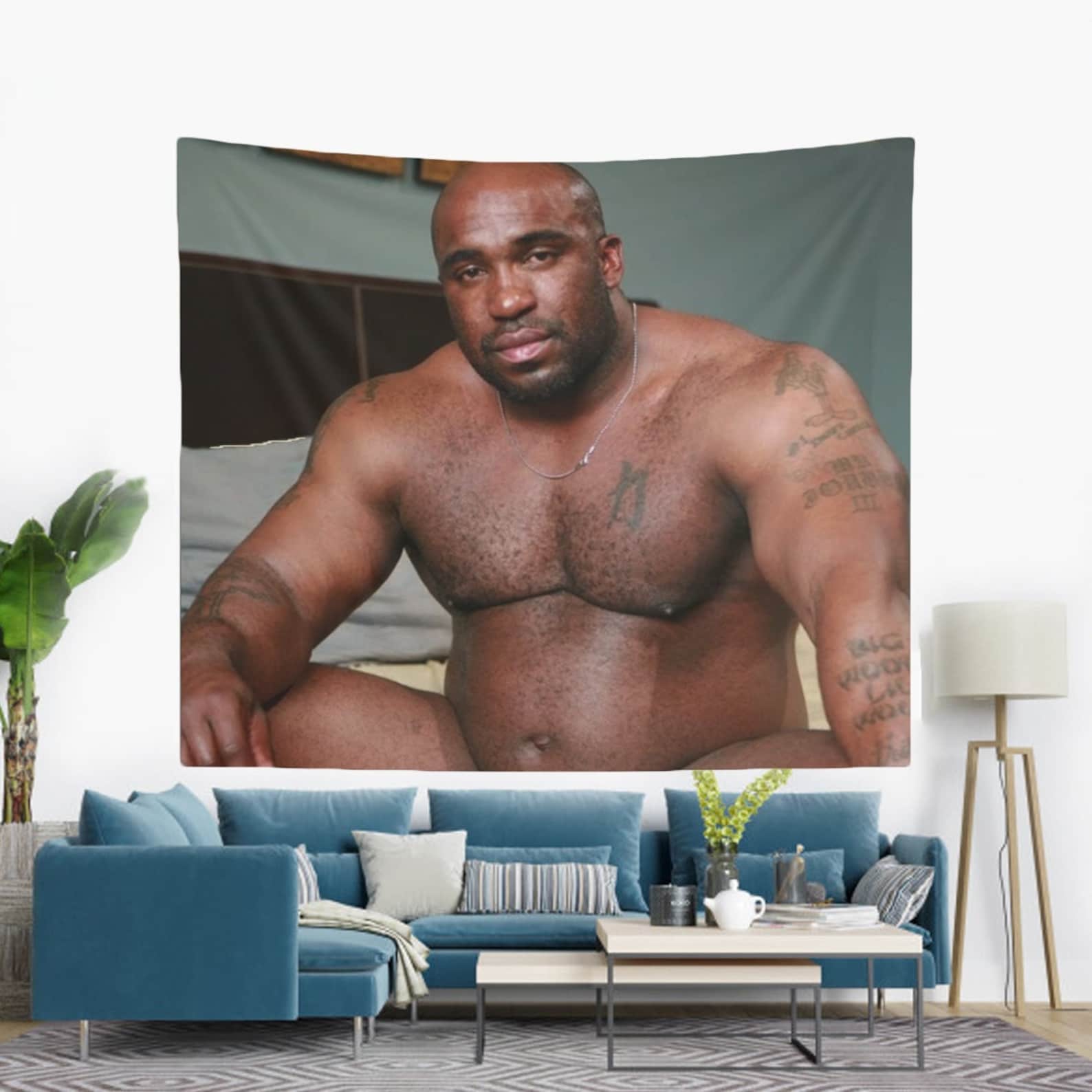 Barry Wood Sitting on Bed Meme Tapestry, Hostel Dorm Decor, Barry Wood ...