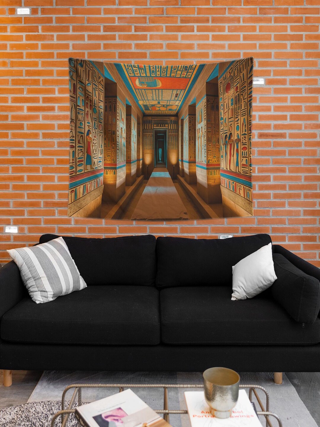 Ancient Egyptian Wall Tapestry – Pharaoh Hieroglyphic Wall Hanging for ...