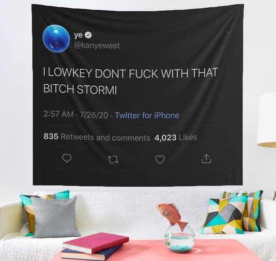 Kanye Tweet Wall Tapestry Hostel Dorm Decor Funny Kanye Tweet