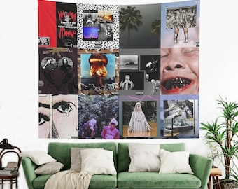 Suicideboys Albums Wall Tapestry, Suicideboys Albums Wall Tapestries, Hostel Dorm Decor, Suicideboys Ruby and Scrim Wall Hanging Gift Idea