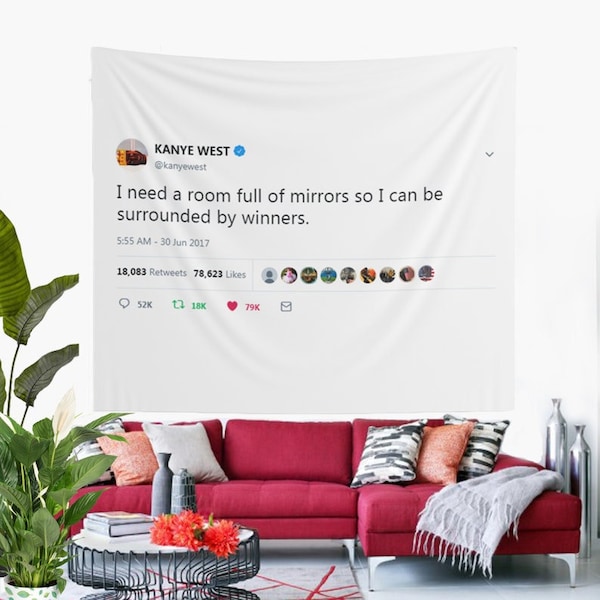 Kanye West College Dorm Flags Etsy