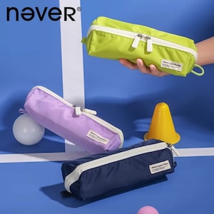 Never-etui Etui met grote opening en gaasvak, gladde ritssluiting Stijlvol en functioneel hoogwaardige stof schoolspullen, cadeaus