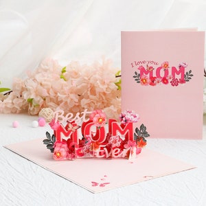 Cartes pop-up faites main pour la fête des mères et la fête des pères, cartes 3D, une carte de voeux parfaite pour célébrer l'amour et la reconnaissance !