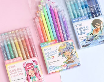0.5mm 9colors Ink Gel Pens,set of 9 Pens, Cute Japanese