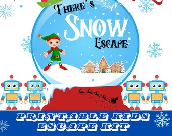 Christmas Escape Room for Kids | Kids Escape Room Kit | Printable Escape Game |  Family Fun Game Night DIY Activity | Printable Party Games