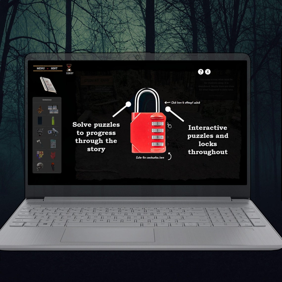 The Forest Virtual Escape Room Game Games Night Zoom Games Etsy