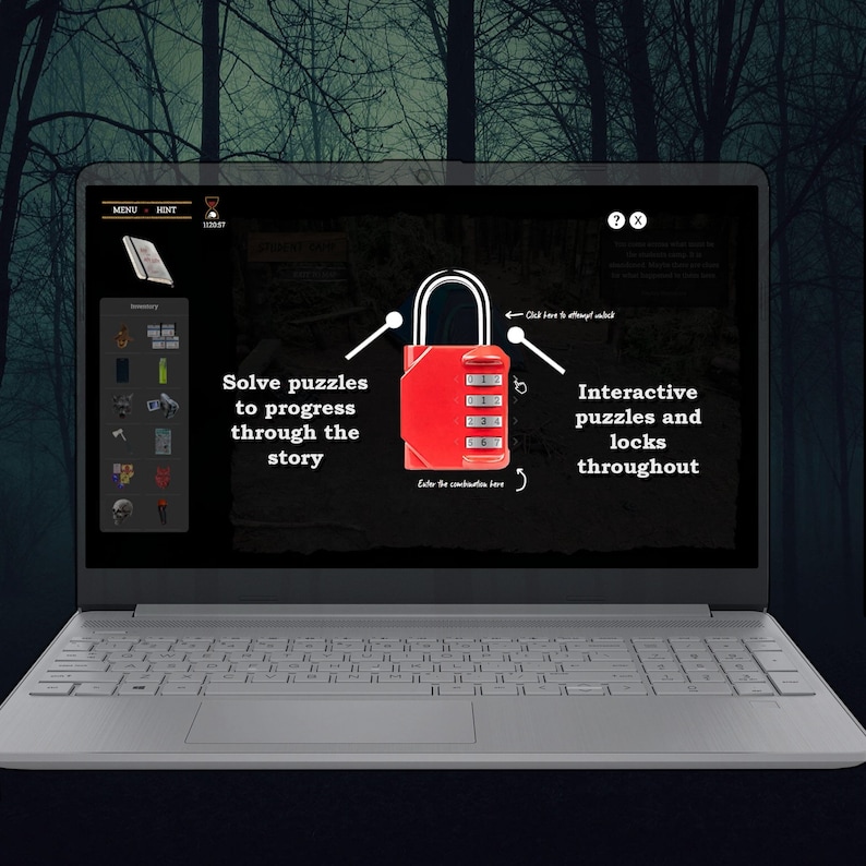 Online Escape Room the Forest Virtual Escape Game, Sherlock Game, Party