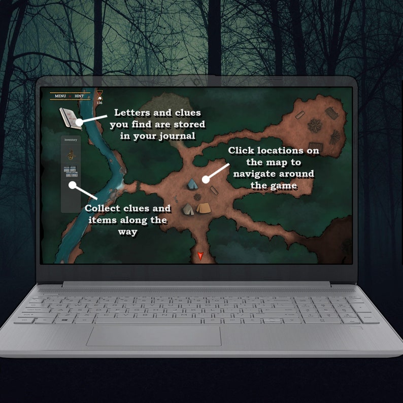 Online Escape Room the Forest Virtual Escape Game, Sherlock Game, Party