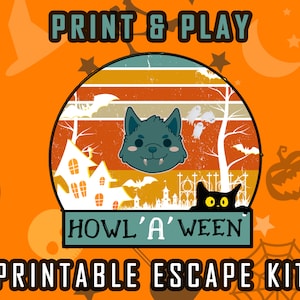 Howl A Ween | A Halloween Kids Escape Room Kit | Printable Escape Game |  Family Fun Game Night | Printable Halloween Children Escape Room