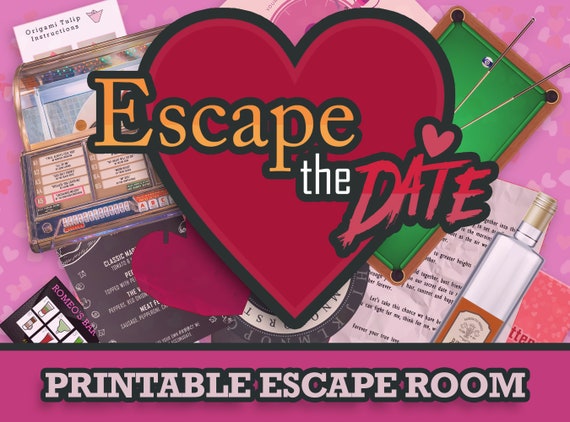 Date Night Escape Room Game: Printable Valentine's Day Activity (PDF)