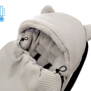 3in1 hoes voor autostoel, draagzak, gondelwagen, winter, Maxi Cosi, Cybex, XL
