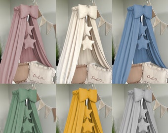 Muslin canopy for a child | Canopy for a crib | Canopy with frame | Decorative canopy | Mosquito net