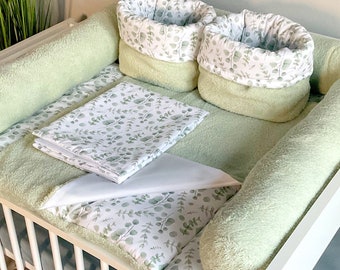 Matelas à langer EUCALYPTUS | coussin pour table à langer | matelas à langer | cadeau de baby shower | cadeau pour nouveau-né