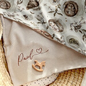 Couverture bébé avec nom personnalisé | Couverture bébé avec nom le meilleur | Porte-bébé | Taufgeschenk | Geschenk zur Geburt | Geburtstagsgeschenk