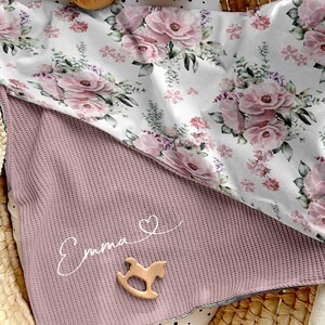 Couverture bébé avec nom personnalisé | Couverture bébé avec nom le meilleur | Porte-bébé | Taufgeschenk | Geschenk zur Geburt | Geburtstagsgeschenk