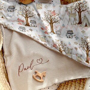 Couverture bébé avec nom personnalisé | Couverture bébé avec nom le meilleur | Porte-bébé | Taufgeschenk | Geschenk zur Geburt | Geburtstagsgeschenk