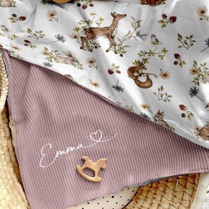 Couverture bébé avec nom personnalisé | Couverture bébé avec nom le meilleur | Porte-bébé | Taufgeschenk | Geschenk zur Geburt | Geburtstagsgeschenk