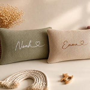 Kissen mit Name | Kissen | Geburtskissen | Namenskissen | Baby | Geschenk