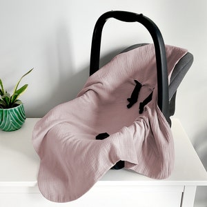 Babydeck voor babyschale | Zomerdek | Musselin Babydecke | 3 en 5-Punkt-Gurtsysteem | Einschlagdecke | Cybex | Maxi Cosi