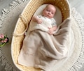 Knitted baby blanket with name | Winter blanket | Birthday gift | Baby storage gift